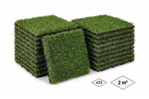 Set od 22 KORA 30x30cm međusobno povezane sintetičke travnate pločice main image