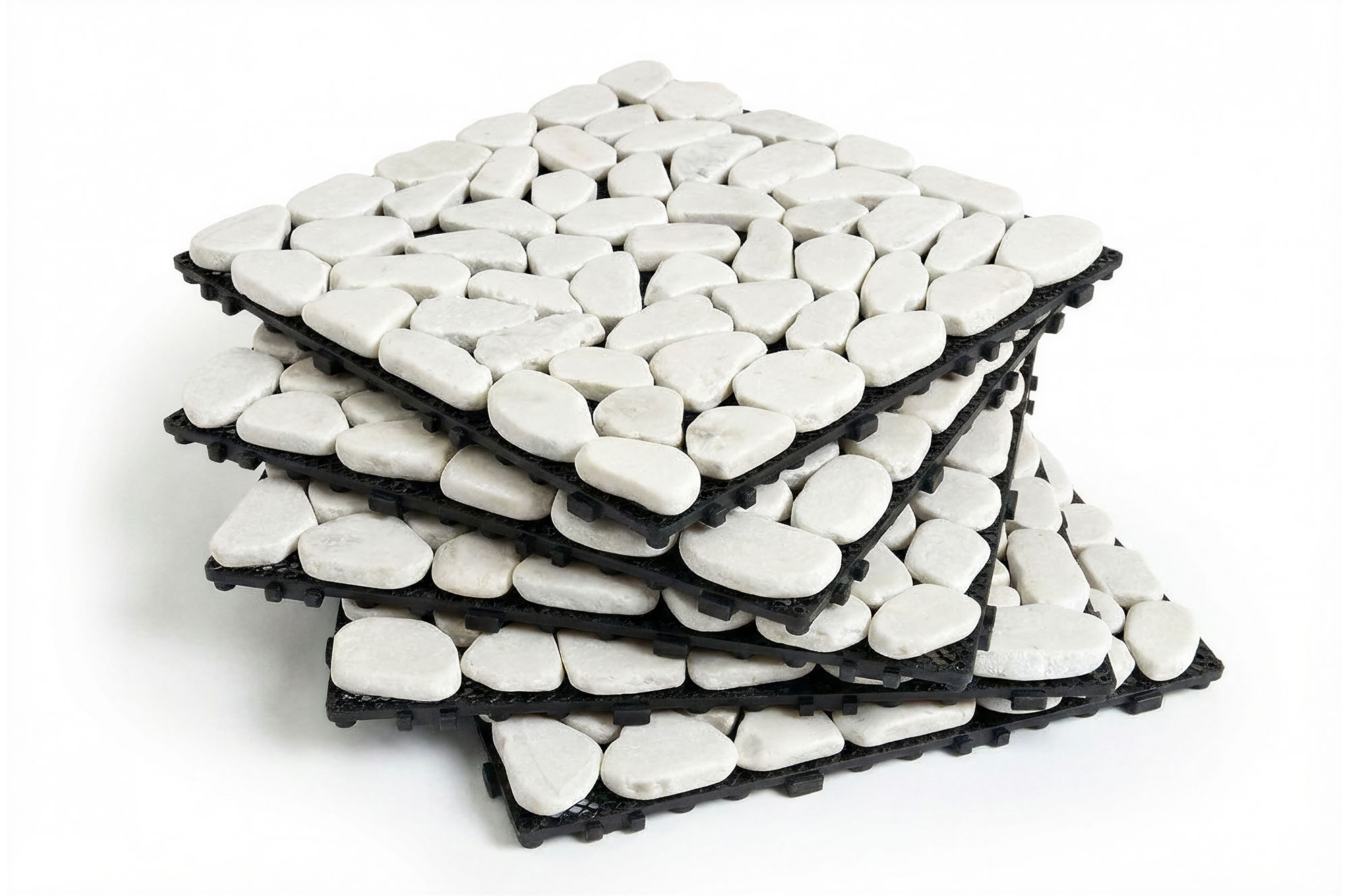 OSSA vonkajšia zámková dlažba, biele kamienky, 30x30 cm 8