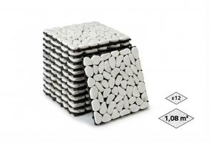 OSSA vanjske pločice s međuslojnim utorima, bijeli kamenčići, 30x30 cm main image