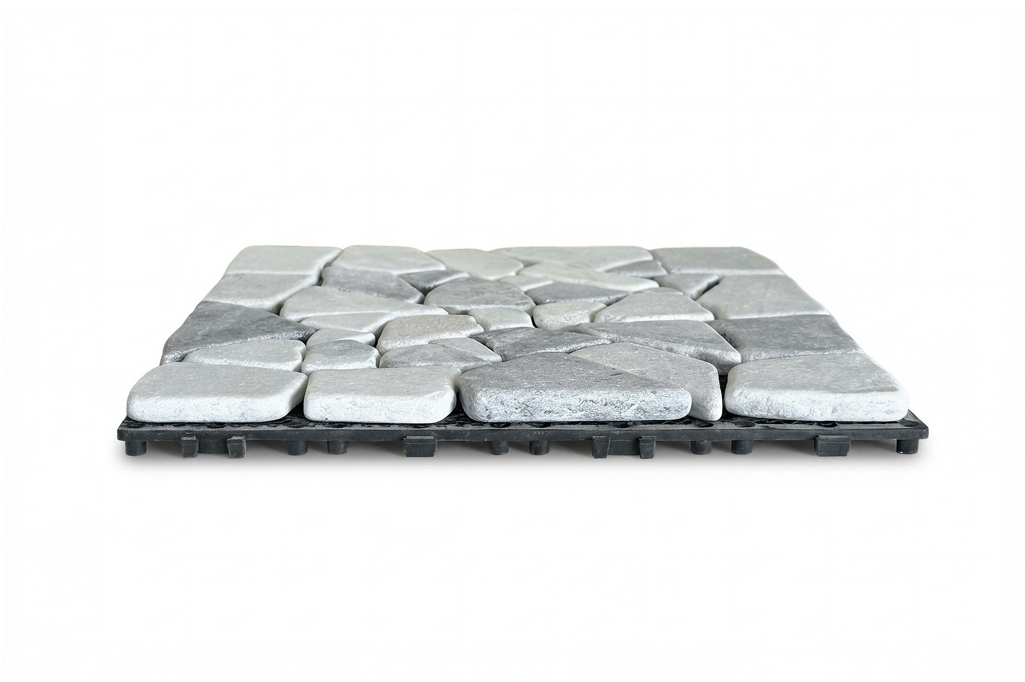 Vonkajšia zámková dlažba OSSA, sivé kamienky, 30x30 cm 12