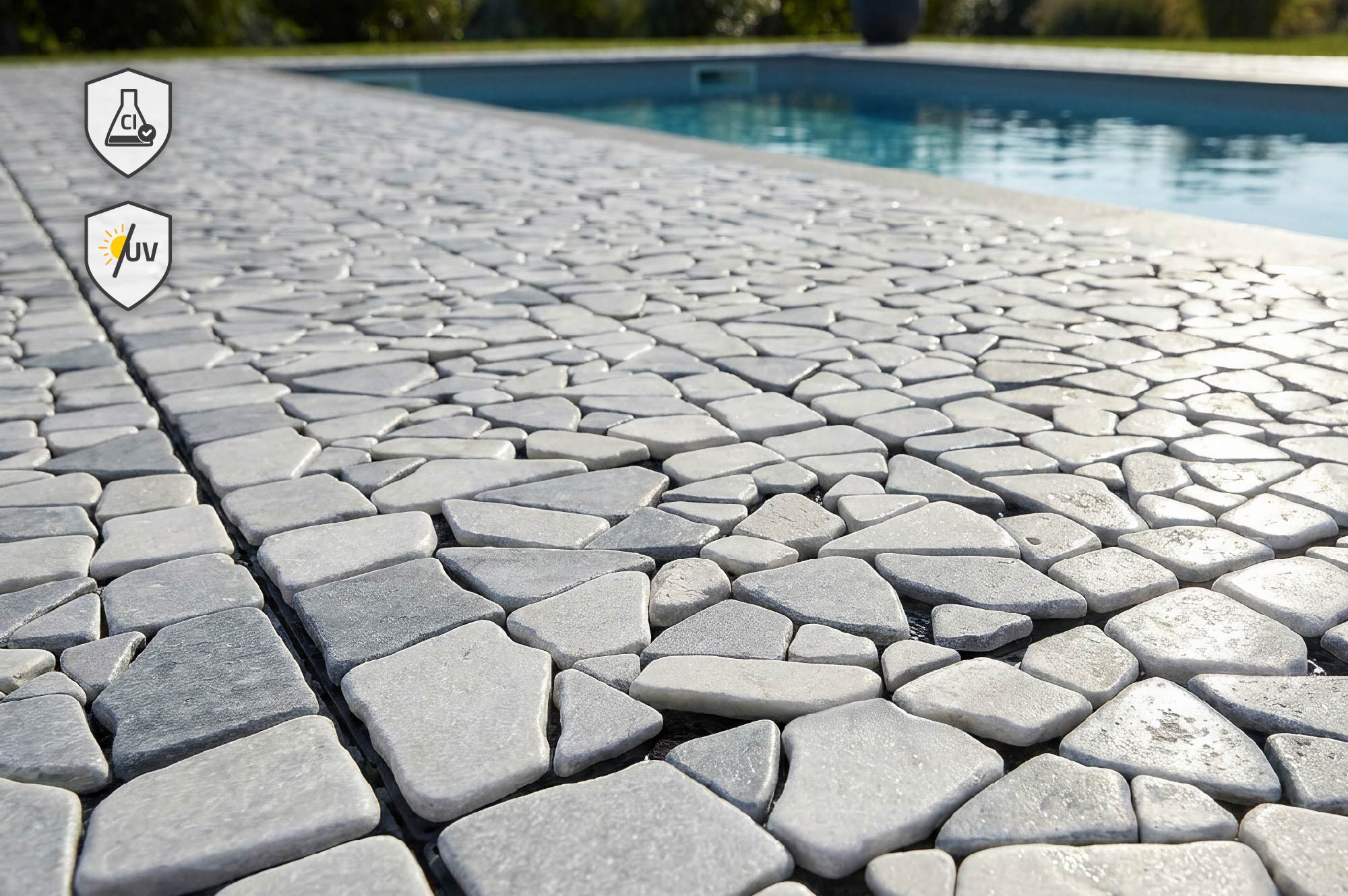 Vonkajšia zámková dlažba OSSA, sivé kamienky, 30x30 cm 5