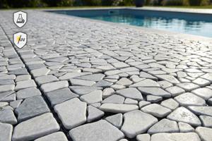 Lot de 12 dalles clipsables terrasse OSSA galets gris 30x30cm 5
