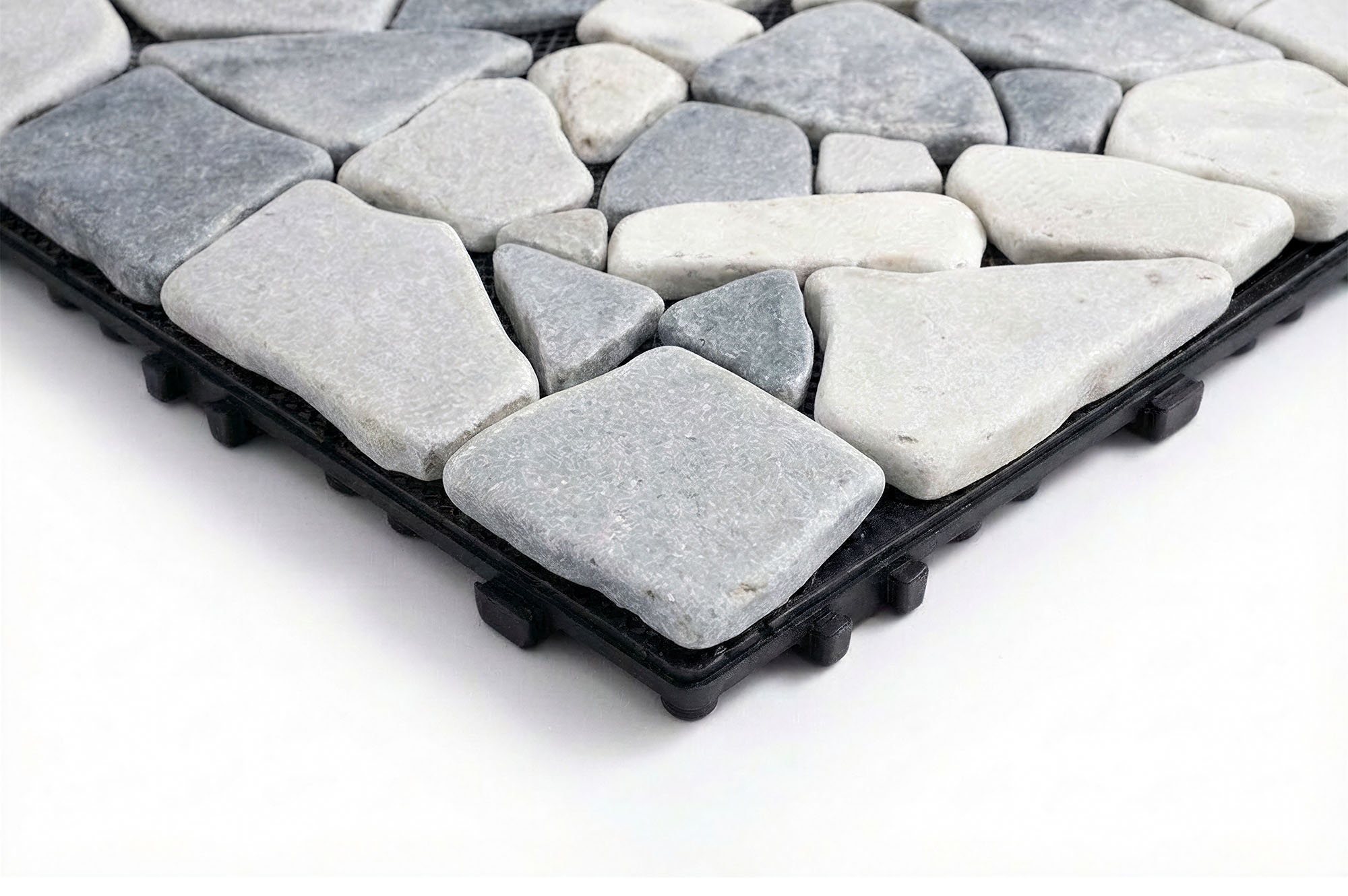 Vonkajšia zámková dlažba OSSA, sivé kamienky, 30x30 cm 9