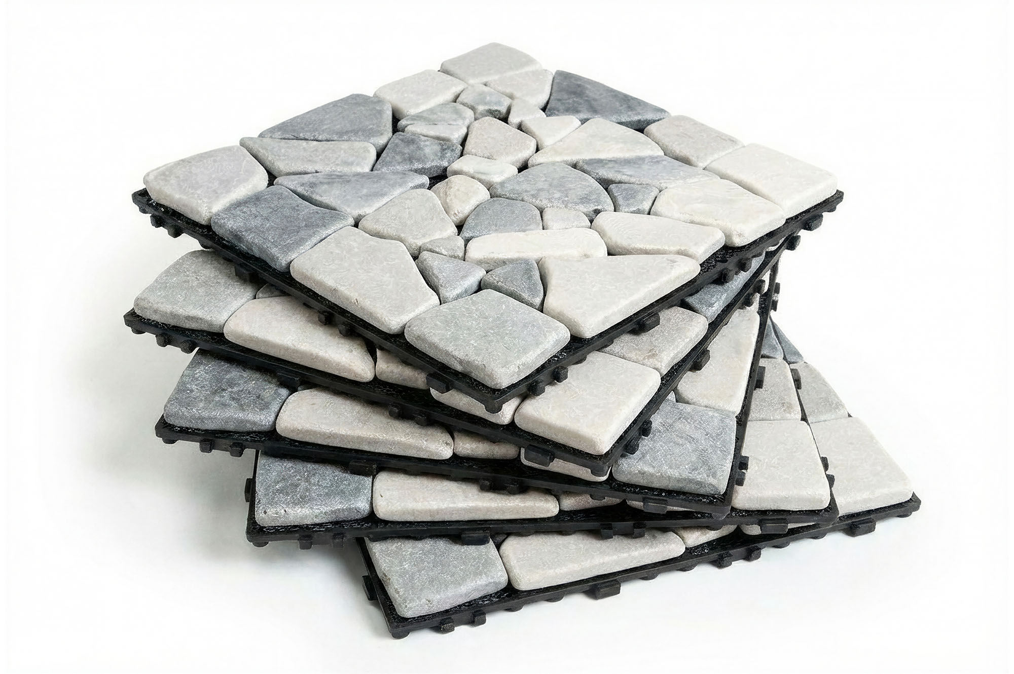 Vonkajšia zámková dlažba OSSA, sivé kamienky, 30x30 cm 8