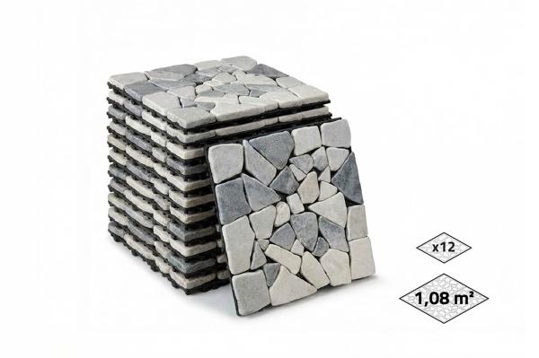 OSSA ulkokäyttöön tarkoitettu lukittava pihalaatta, harmaat sorat, 30x30cm main image