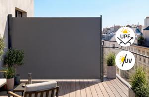 Paravent extérieur rétractable PILAT 3x1,6 m gris anthracite 6
