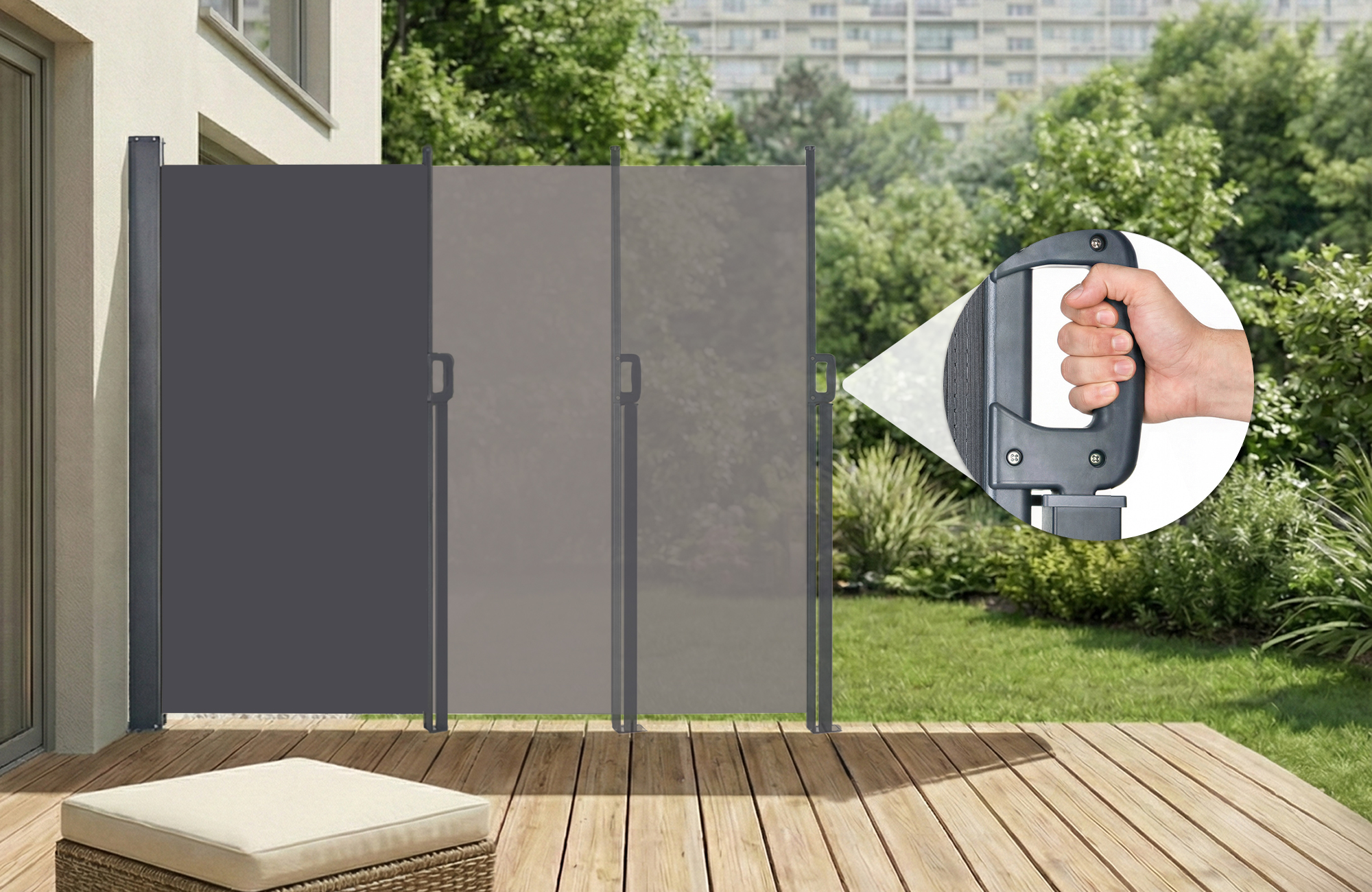 PILAT retractable side awning 3x1.6 m anthracite grey 3