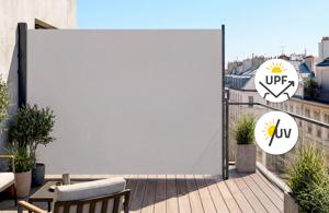 Paravent extérieur rétractable PILAT 3x1,6 m gris clair 6