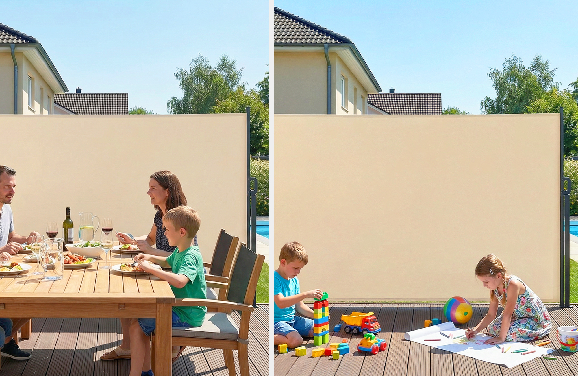 PILAT 3x1.6m beige retractable side awning 5