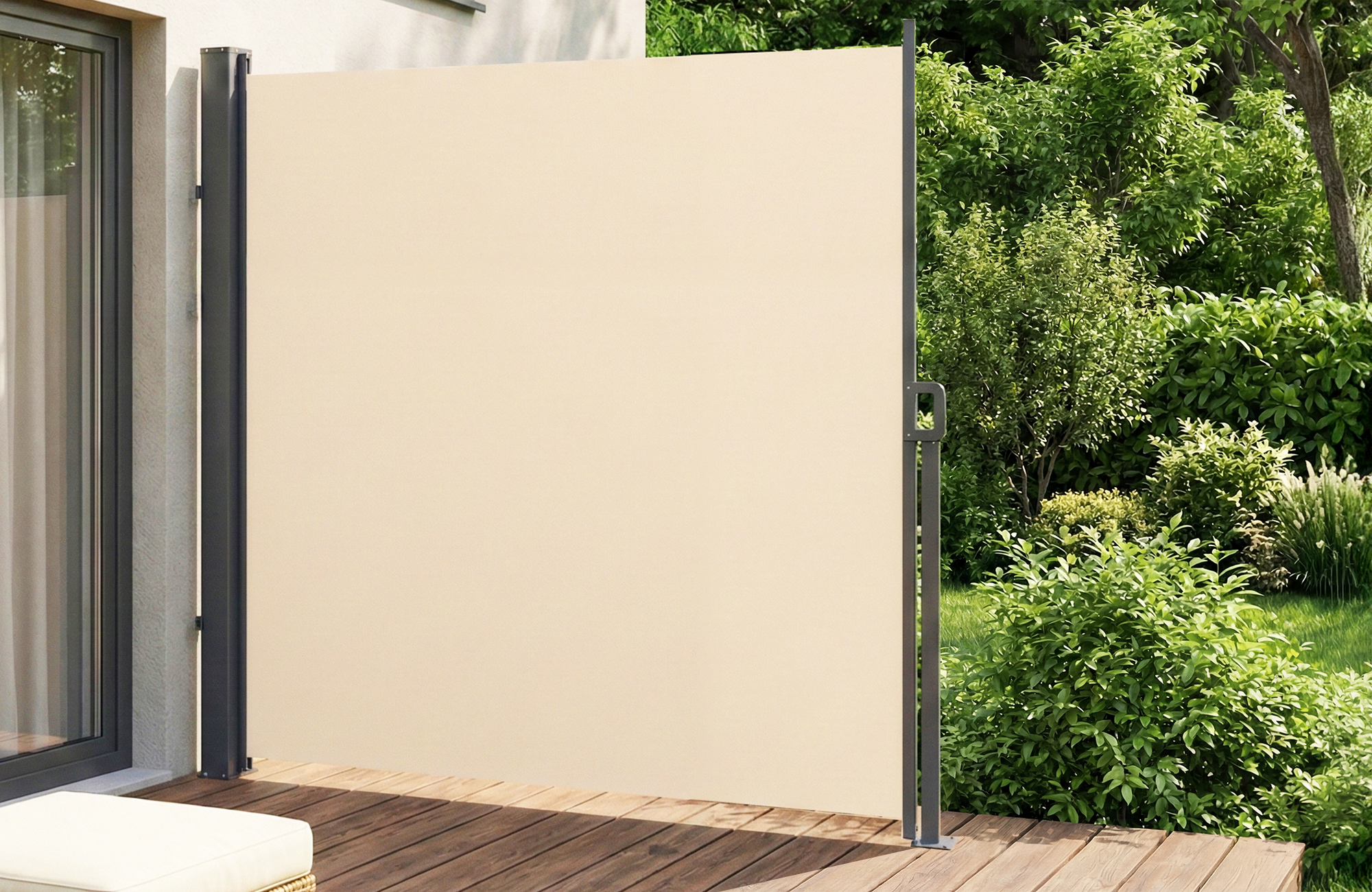 PILAT 3x1,8 m smėlio spalvos ištraukiamas šoninis markizinis tentas main_image