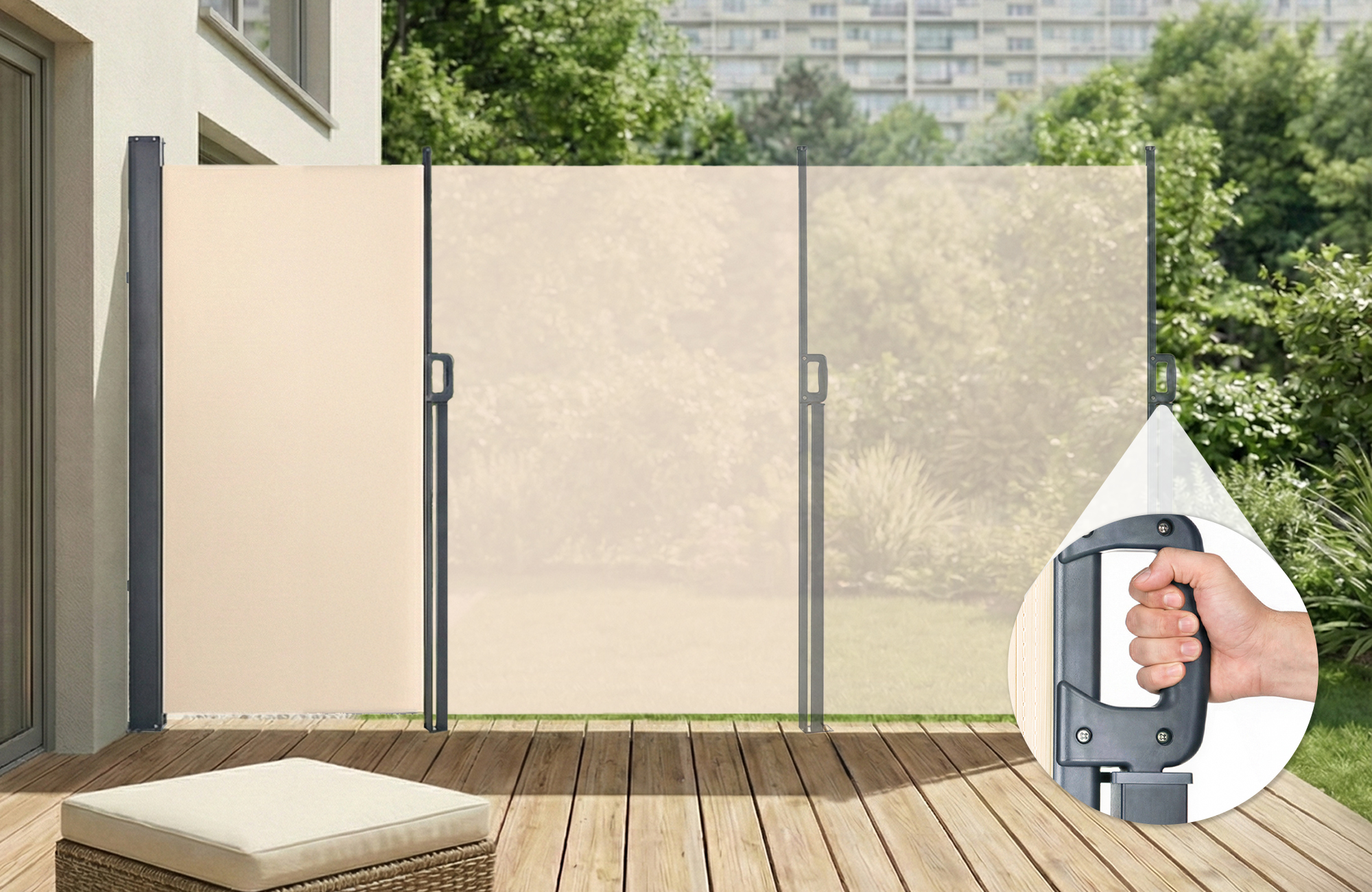 PILAT boční výsuvná markýza 5x1,6 m béžová 3