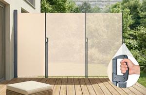 PILAT uitschuifbaar zijscherm 5x1,8 m beige 3