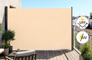 PILAT uitschuifbaar zijscherm 5x1,8 m beige 6
