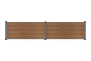 Composite fence 10m STOCKHORN H.90cm on teak plate 17