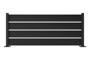 Valla de acero negro semi-calada VETORO de 2 m x 80 cm de alto. 7