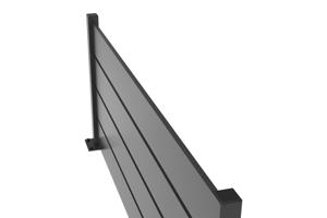 VETTORO 2m x V.80cm poloprolamovaný černý ocelový plot 5