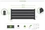 VETTORO 2m x H.80cm semi-openwork black steel fence 2