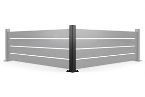 Rohový sloupek na základní desce pro plot VELINO 6x6cm V.84cm main image