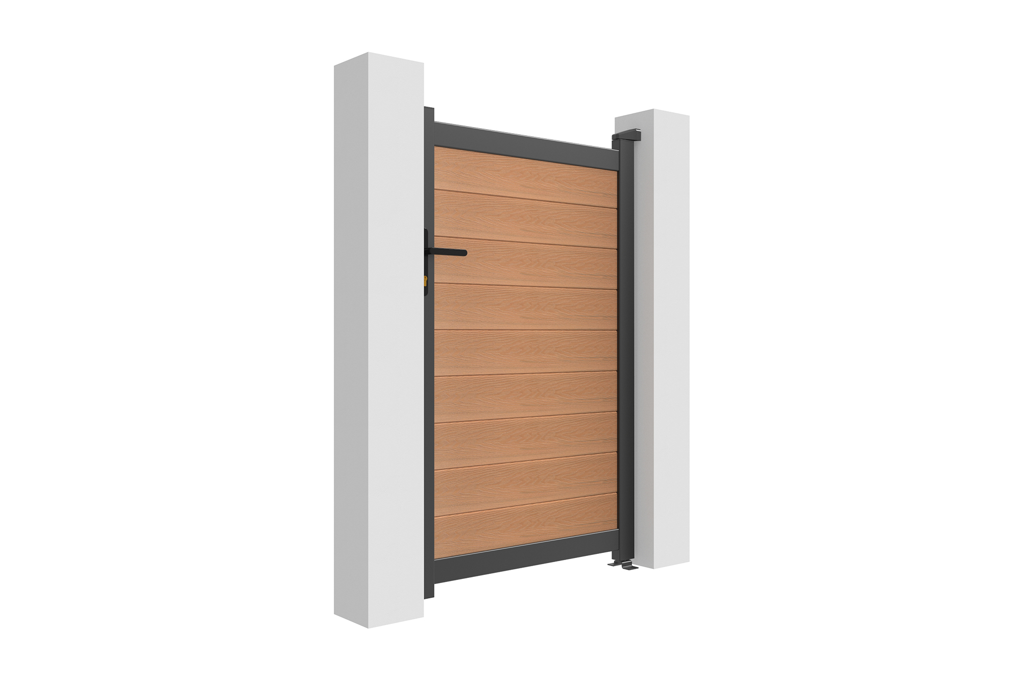 ATHOS vrata od masivnog kompozitnog drva dimenzija 1m x 160cm u tikovini s aluminijskim okvirom 3