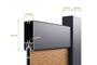ATHOS vrata od masivnog kompozitnog drva dimenzija 1m x 160cm u tikovini s aluminijskim okvirom 10