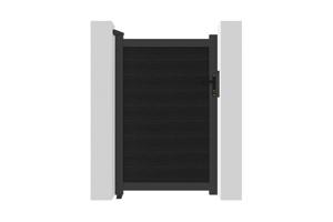 Puerta de madera compuesta ATHOS de 1 m de altura (160 cm) en color gris antracita con marco de aluminio + 2 postes de aluminio de 10 x 10 cm. 14