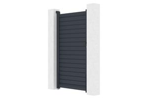 Gate 1m CALANCIA H.180cm gray aluminum 9