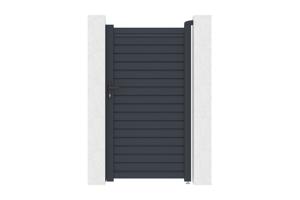 Gate 1m CALANCIA H.180cm gray aluminum 2