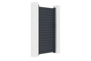 Gate 1m CALANCIA H.180cm gray aluminum 8