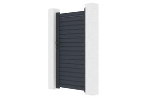 Gate 1m CALANCIA H.180cm gray aluminum 4