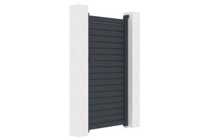 Gate 1m CALANCIA H.180cm gray aluminum 3