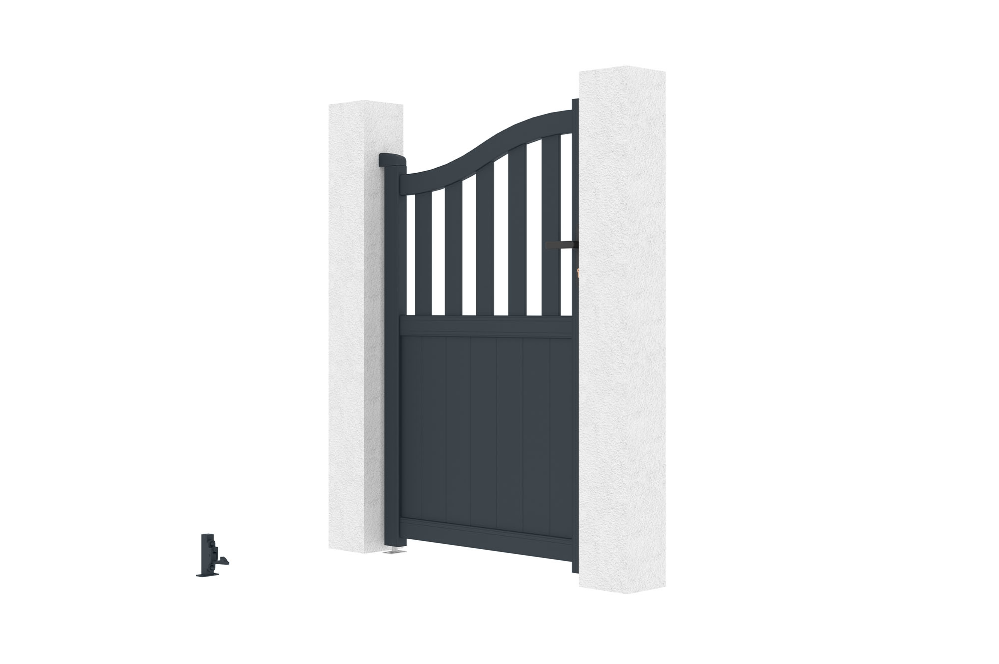 Vārti 1m MEIJE A.160cm pelēks alumīnijs 8