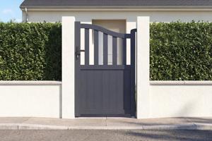Gate 1m MEIJE H.160cm gray aluminum main image