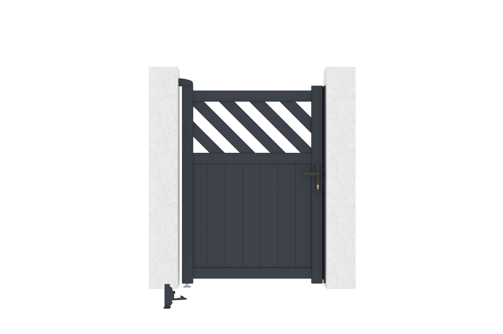 Brama aluminiowa szara 1m HELMIS H.140cm 6
