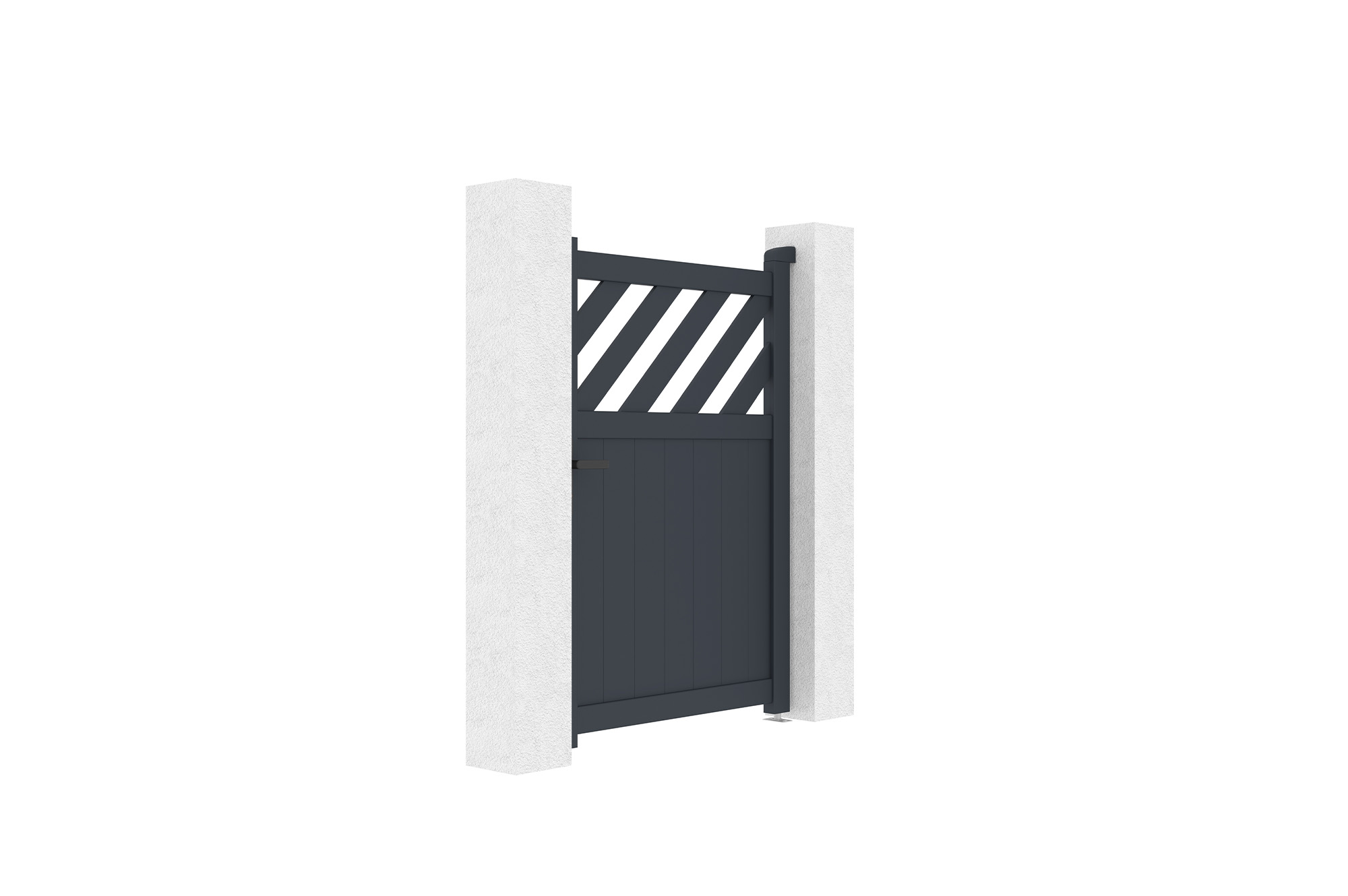 Brama aluminiowa szara 1m HELMIS H.140cm 3