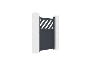 Portillon ajustable en largeur 1m HELMIS H.140cm aluminium gris 3