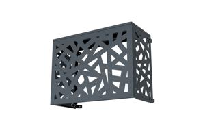 ANETO RUIVO grijze aluminium afdekking voor airconditioning en warmtepomp - maat S 14