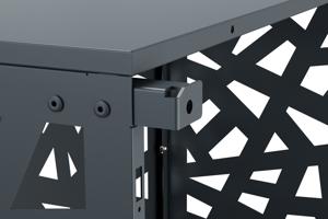 ANETO RUIVO grijze aluminium afdekking voor airconditioning en warmtepomp - maat S 10