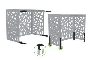 Capac ANETO RUIVO din aluminiu gri pentru aparat de aer condiționat și pompă de căldură - mărimea M 8