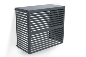 ANETO grått aluminiumskydd för luftkonditionering och värmepump - storlek XL 2