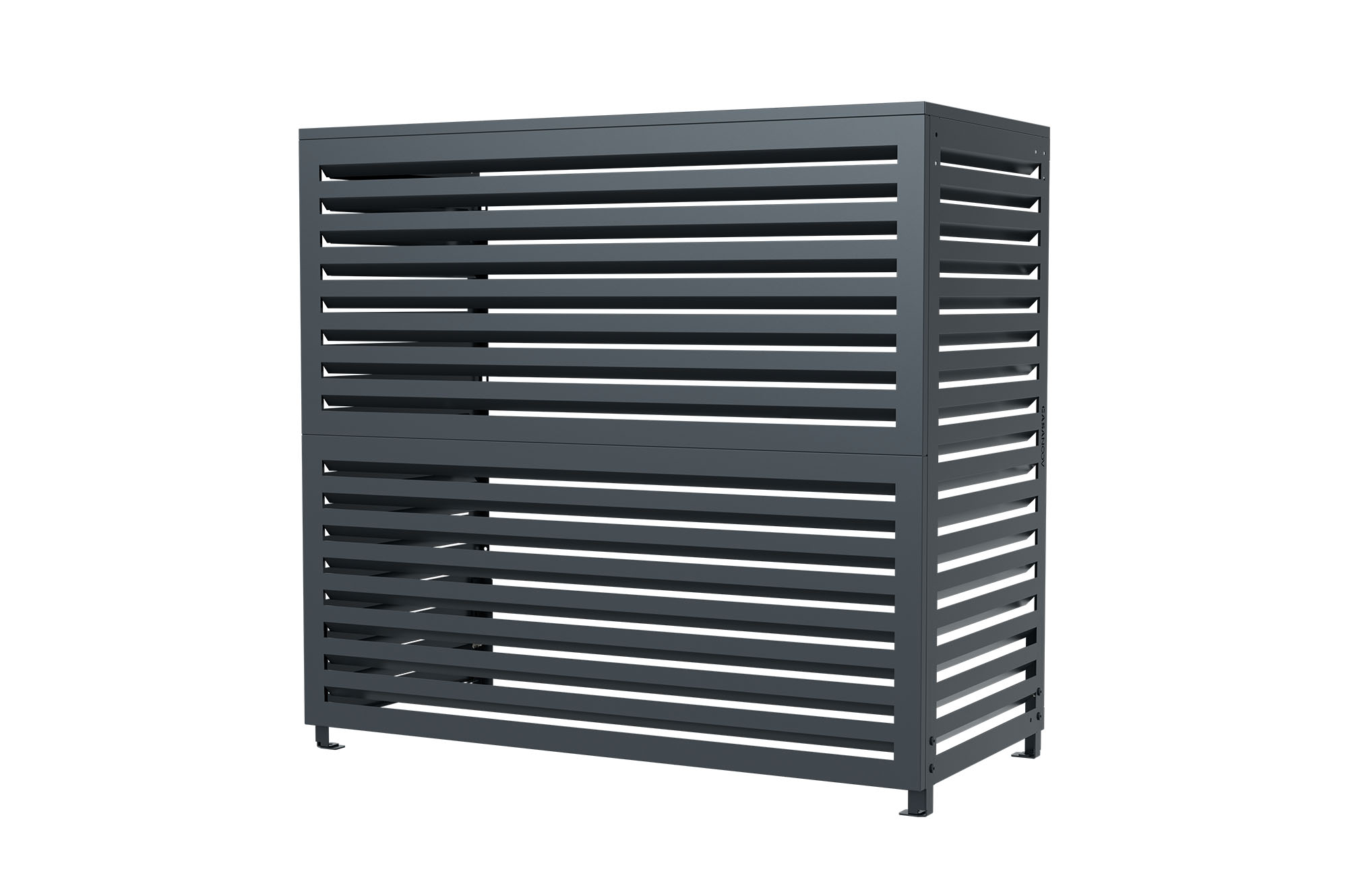 ANETO graue Aluminiumabdeckung für Klimaanlage & Wärmepumpe - Größe XL 13