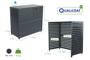 ANETO graue Aluminiumabdeckung für Klimaanlage & Wärmepumpe - Größe XL 3
