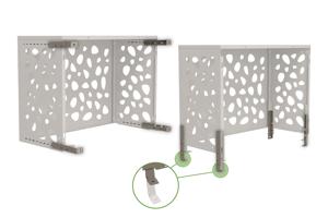 ANETO SUNNY aluminum cover for air conditioner & heat pump, taupe - size S 8