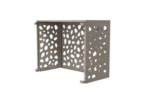 ANETO SUNNY aluminium afdekking voor airconditioner en warmtepomp, taupe - maat M 5