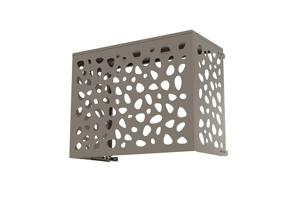 ANETO SUNNY aluminium afdekking voor airconditioner en warmtepomp, taupe - maat M 14