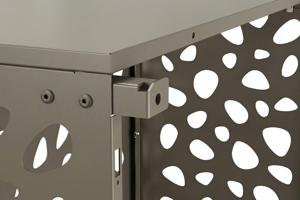 ANETO SUNNY aluminium afdekking voor airconditioner en warmtepomp, taupe - maat M 10