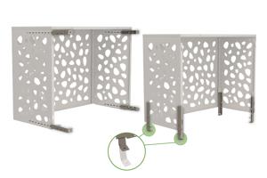ANETO SUNNY aluminium afdekking voor airconditioner en warmtepomp, taupe - maat M 8