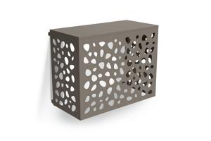 ANETO SUNNY aluminium afdekking voor airconditioner en warmtepomp, taupe - maat M 2