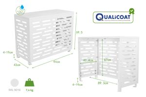 Funda de aluminio blanco para aire acondicionado y bomba de calor ANETO ARLBERG - talla S 3