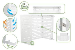 ANETO ARLBERG witte aluminium hoes voor airconditioner en warmtepomp - maat L 9