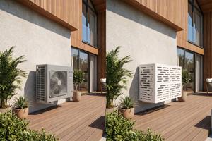 ANETO ARLBERG witte aluminium hoes voor airconditioner en warmtepomp - maat L 12